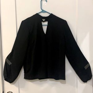 Black choker blouse